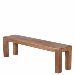 Wohnen Rustikale Holzbank Vislan aus Akazie naturbelassen