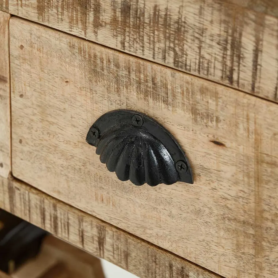 Rustikaler Barwagen auf Metallrollen - Radulyn^Wohnen Clearance