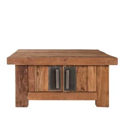 Wohnen Rustikaler Couchtisch Ragista aus Teak Recyclingholz