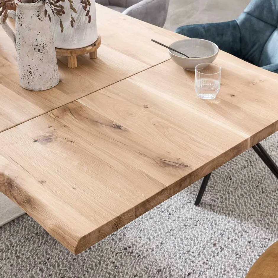 Rustikaler Esstisch mit Naturkanten Eiche - Zavana^Wohnen Discount