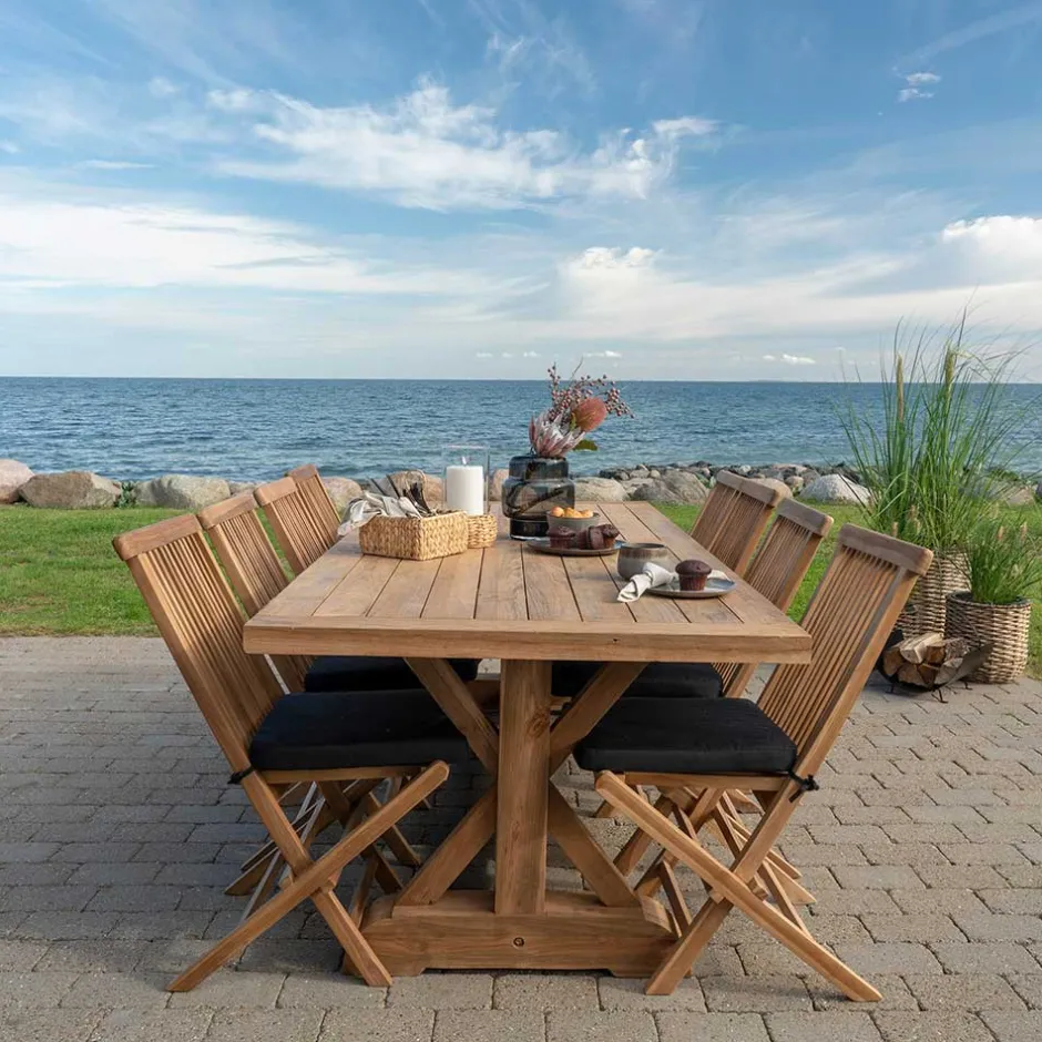 Rustikaler Gartentisch aus Teak Massivholz - Acess^Wohnen Clearance