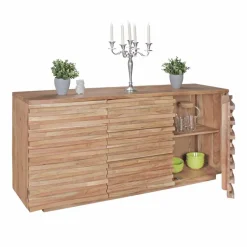 Wohnen Rustikales Design Sideboard Pisino aus Holz Akazie massiv