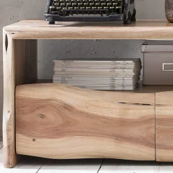 Rustikales TV Lowboard mit Baumkante - Necrus^Wohnen Sale