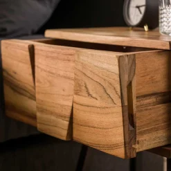 Wohnen Rustikal-moderner Nachttisch mit Schublade - Tomya