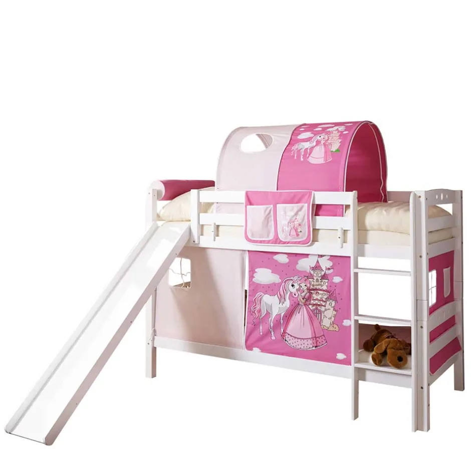 Rutsche Etagenbett für Mädchen in Weiß - Trevora^Wohnen Best