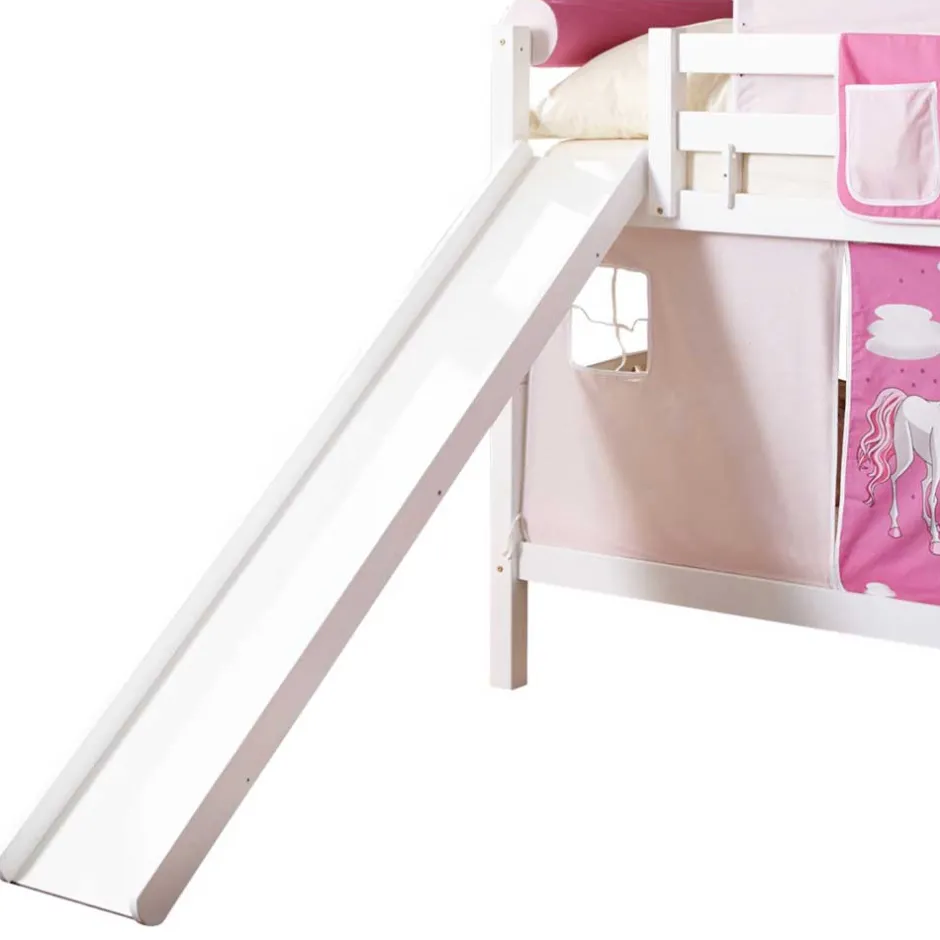 Rutsche Etagenbett für Mädchen in Weiß - Trevora^Wohnen Best