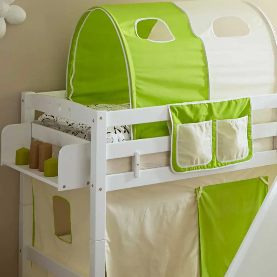 Rutsche Kinder-Hochbett in Weiß - Ricucho^Wohnen Clearance