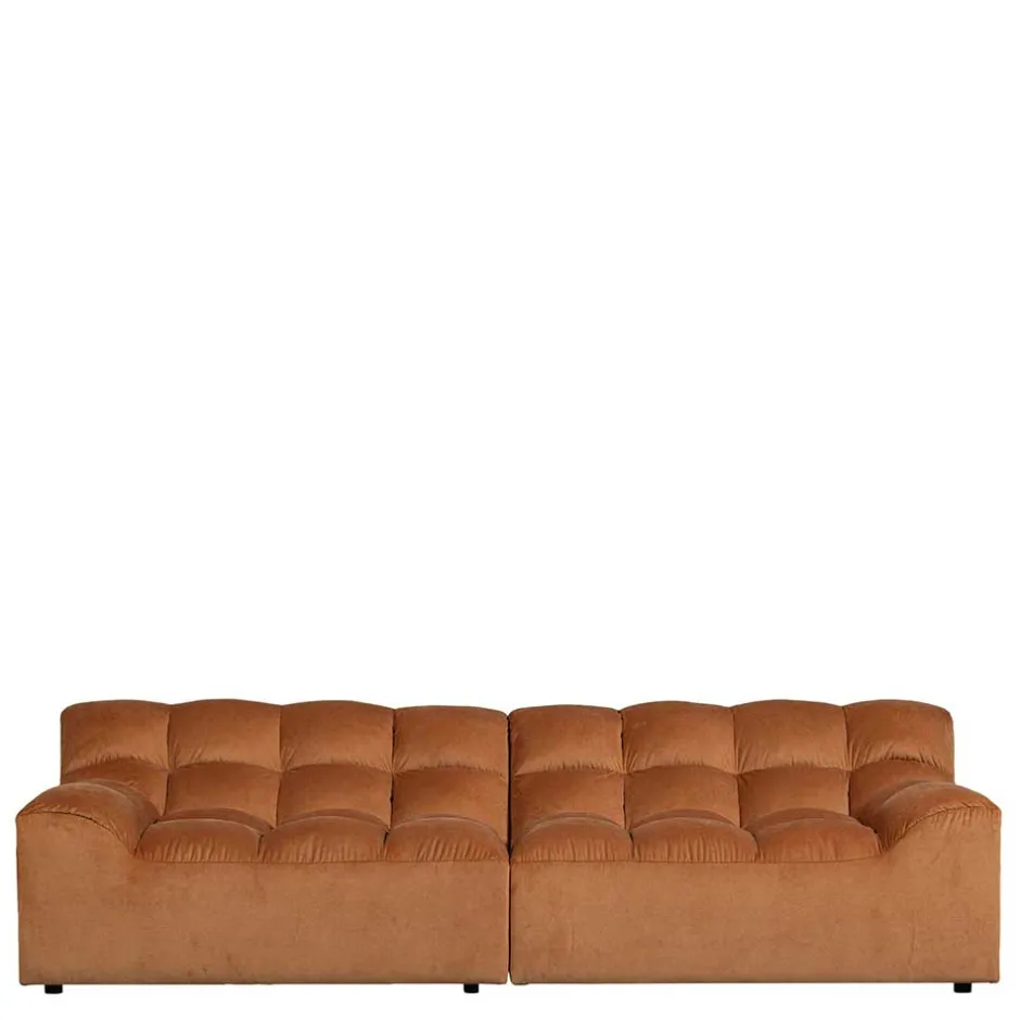 Wohnen Samt Designcouch in Terracotta - Gracey