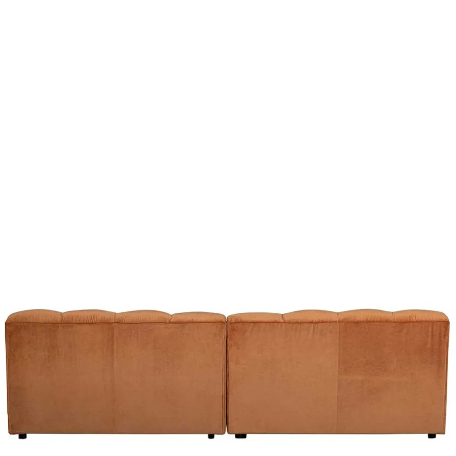 Wohnen Samt Designcouch in Terracotta - Gracey