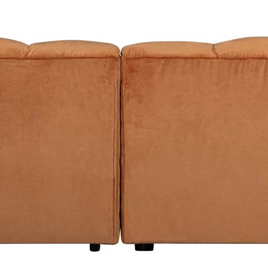 Wohnen Samt Designcouch in Terracotta - Gracey