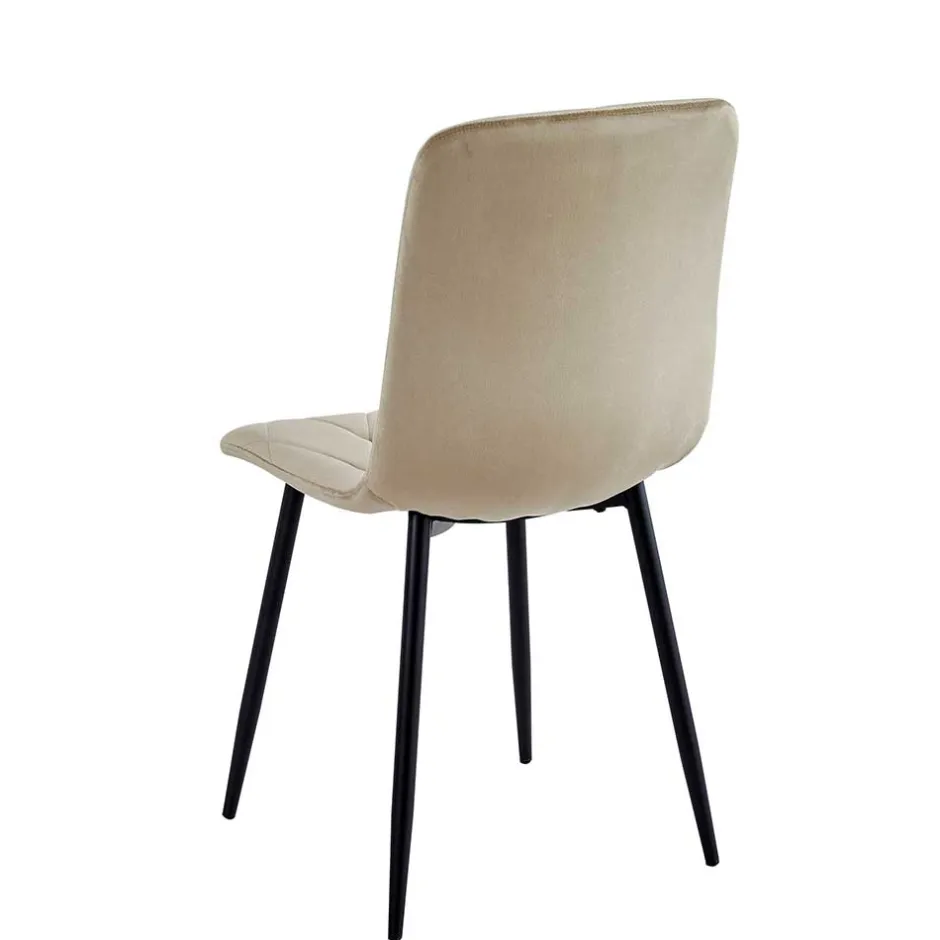 Samt Esstischstühle in Taupe - Temir (4er Set)^Wohnen Online