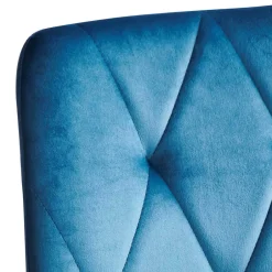 Samt Esszimmerstühle in Blau - Assolato (4er Set)^Wohnen New