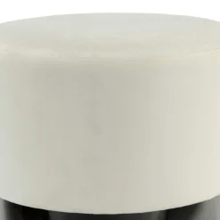Samt Hocker in Creme & Schwarz - Gilianoa^Wohnen Hot