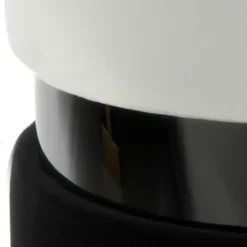 Samt Hocker in Creme & Schwarz - Gilianoa^Wohnen Hot
