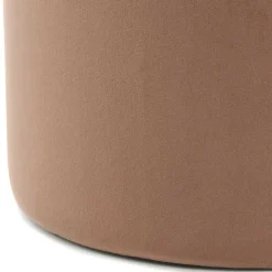 Samt Hocker Set in Hellbraun & Braun - Valerana (zweiteilig)^Wohnen New