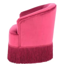 Samt Kindersessel in Pink mit Fransen - Lagada^Wohnen Hot