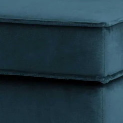 Samt Polsterhocker in Blau & Schwarz - Cumagon^Wohnen