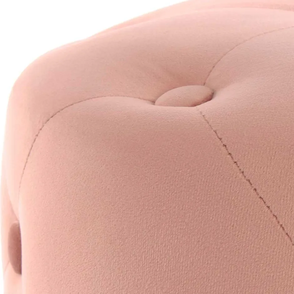 Samt Polsterhocker mit Knopf-Heftungen - Teamona^Wohnen Sale