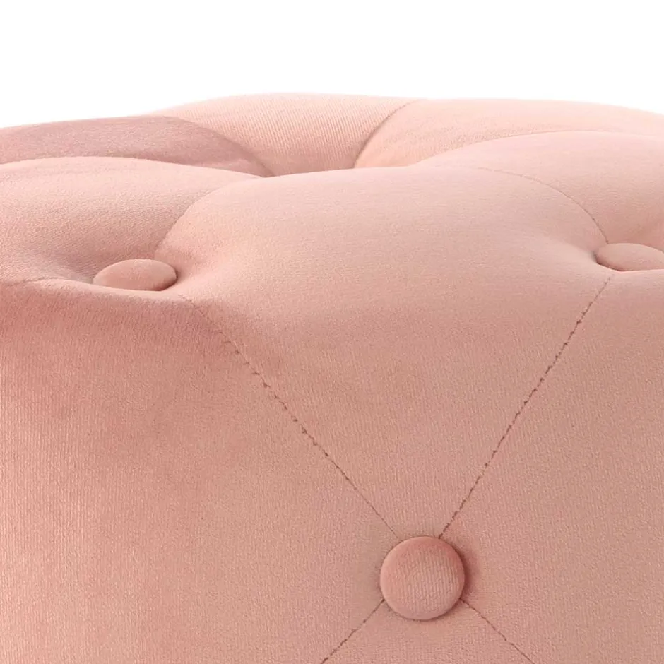 Samt Polsterhocker mit Knopf-Heftungen - Teamona^Wohnen Sale