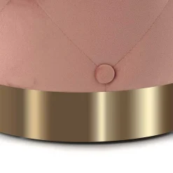 Samt Polsterhocker mit Knopf-Heftungen - Teamona^Wohnen Sale