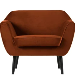 Wohnen Samt Polstersessel in Rost Braun - Zitrony