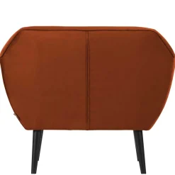 Wohnen Samt Polstersessel in Rost Braun - Zitrony