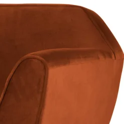 Wohnen Samt Polstersessel in Rost Braun - Zitrony