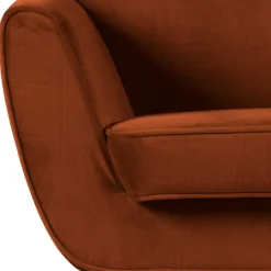 Wohnen Samt Polstersessel in Rost Braun - Zitrony