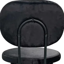 Wohnen Samt Polsterstühle in Schwarz - Siao (2er Set)