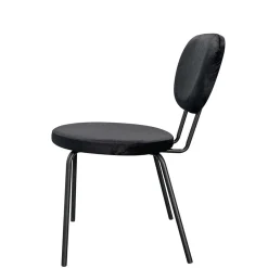 Wohnen Samt Polsterstühle in Schwarz - Siao (2er Set)