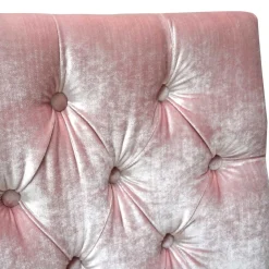 Samt Polsterstuhl in Rosa mit Edelstahl Gestell - Lucinda^Wohnen Clearance