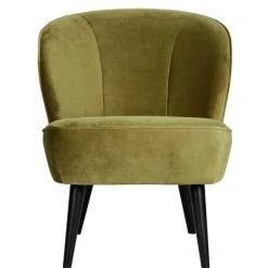 Wohnen Samt Retro Sessel in Khaki Grün - Giva