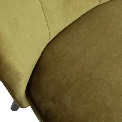 Wohnen Samt Retro Sessel in Khaki Grün - Giva