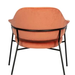 Samt Retrosessel in Apricot - Roryn^Wohnen Online