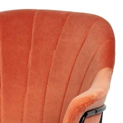 Samt Retrosessel in Apricot - Roryn^Wohnen Online