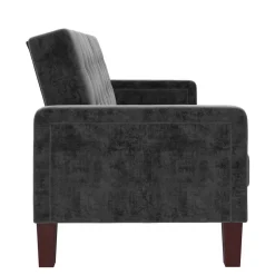 Samt Schlafsofa in Grau - Nenna^Wohnen Sale