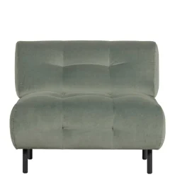 Wohnen Samt Sessel ohne Armlehnen in Graugrün - Norwich