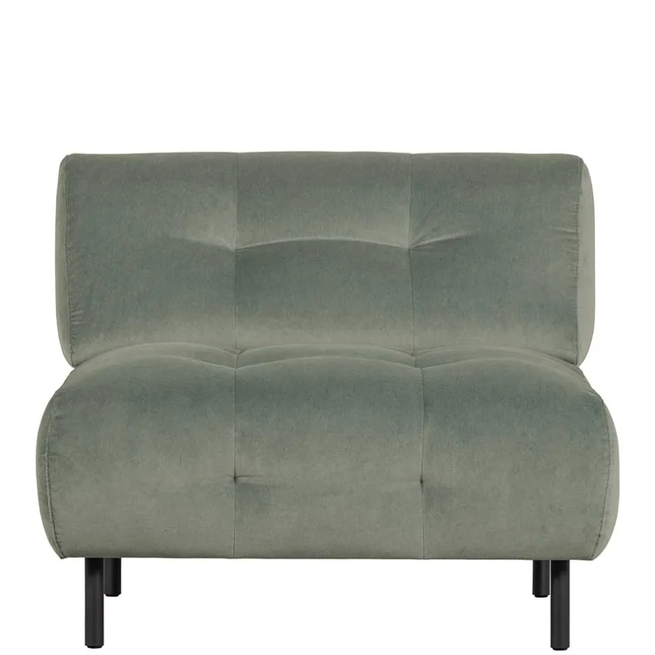 Wohnen Samt Sessel ohne Armlehnen in Graugrün - Norwich
