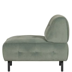 Wohnen Samt Sessel ohne Armlehnen in Graugrün - Norwich