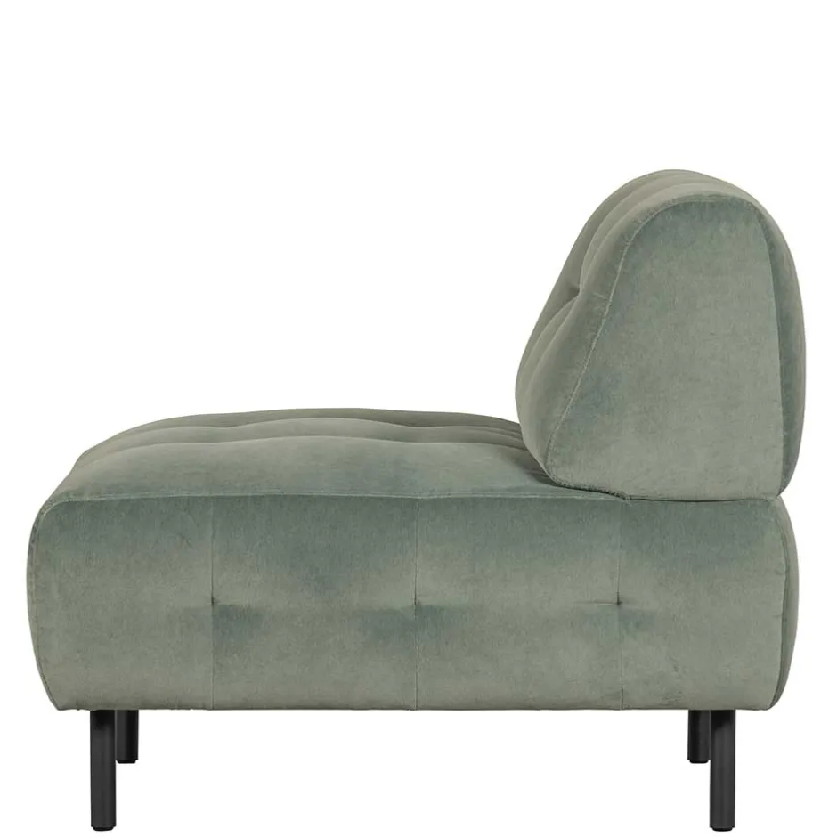 Wohnen Samt Sessel ohne Armlehnen in Graugrün - Norwich