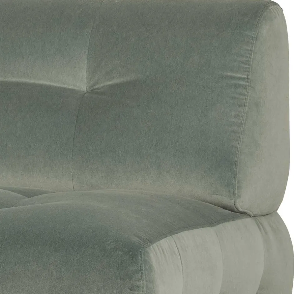 Wohnen Samt Sessel ohne Armlehnen in Graugrün - Norwich