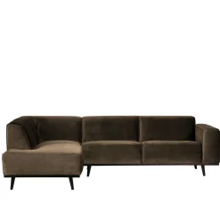 Samt Sofa Eckgarnitur in Taupe - Matca^Wohnen Online