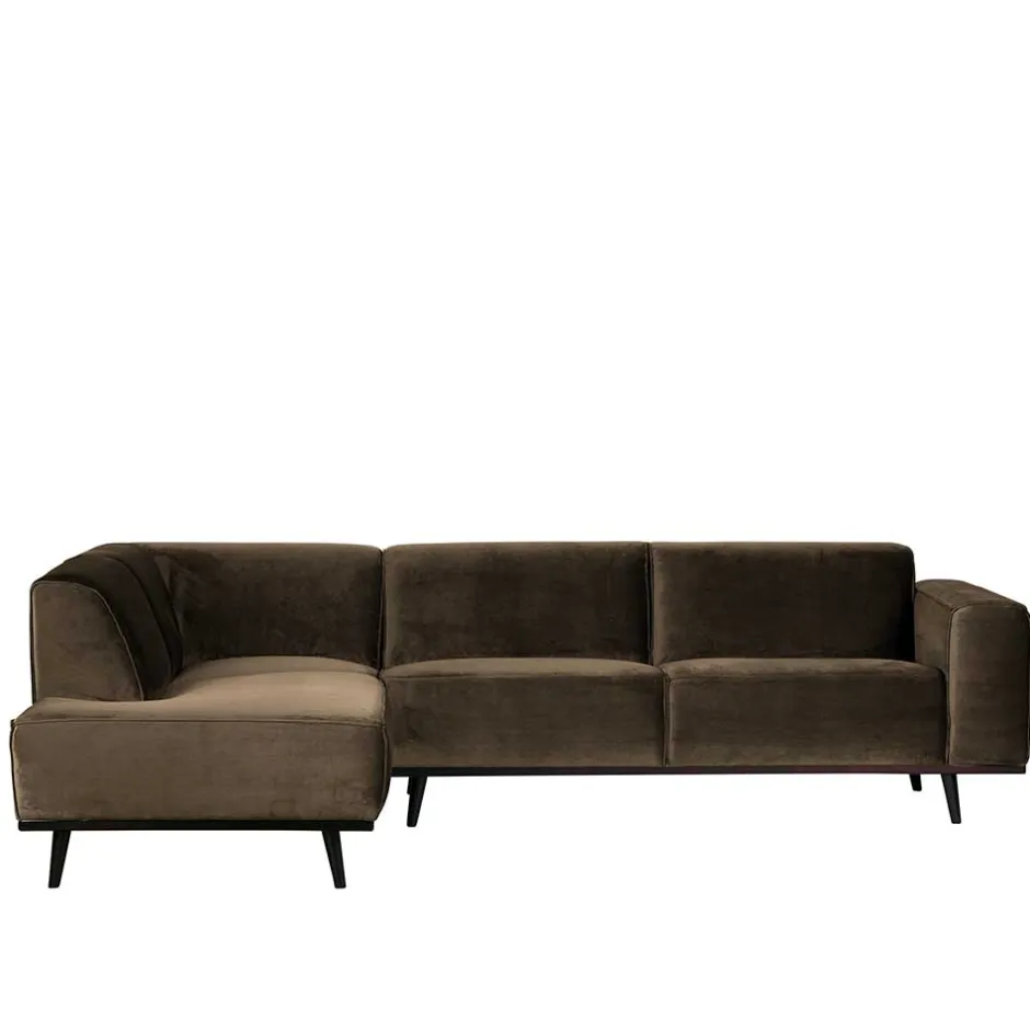 Samt Sofa Eckgarnitur in Taupe - Matca^Wohnen Online