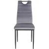 Samt Stühle mit Quersteppung in Grau - Pysio (Set)^Wohnen New
