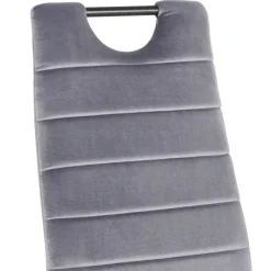 Samt Stühle mit Quersteppung in Grau - Pysio (Set)^Wohnen New