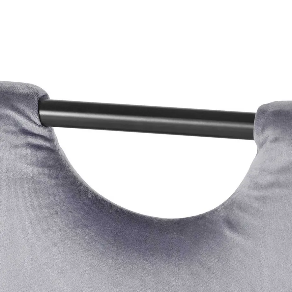 Samt Stühle mit Quersteppung in Grau - Pysio (Set)^Wohnen New