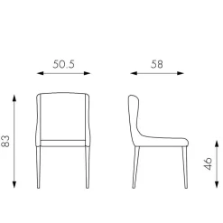 Wohnen Samt Stuhl in Dunkelgrau mit Rautensteppung - Amelie