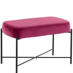 Samtbank in Pink mit Metallgestell - Infernya^Wohnen Clearance