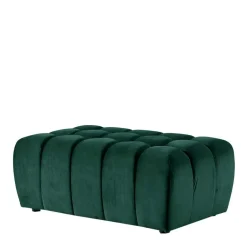 Samt-Polsterhocker in Grün - Olenka^Wohnen Outlet