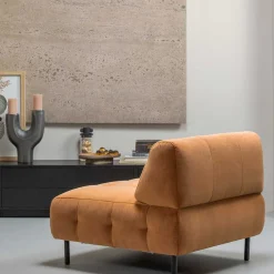 Samtsessel in Hellbraun - Mindnight^Wohnen Hot